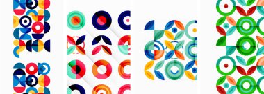 Çemberler ve halkalar geometrik arka planlar. Duvar kağıdı, kartvizit, kapak, poster, afiş, broşür, başlık, web sitesi posterleri