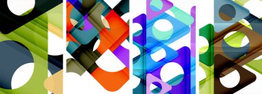 Soyut arkaplan seti, üçgenlerin dinamik etkileşimini gösteriyor. Modern tasarım ve geometrik cazibenin birleşimi