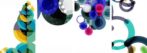 Charmiga Geometriska Abstrakta Affischer Mesmerizing Uppsättning Cirklar Varje Design Harmonisk — Stock vektor