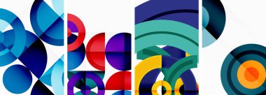 Çemberler ve halkalar geometrik arka planlar. Duvar kağıdı, kartvizit, kapak, poster, afiş, broşür, başlık, web sitesi posterleri