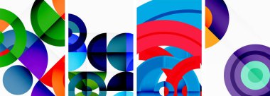 Çemberler ve halkalar geometrik arka planlar. Duvar kağıdı, kartvizit, kapak, poster, afiş, broşür, başlık, web sitesi posterleri