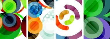 Geometrik soyut posterler dizisi. Duvar kağıdı, kartvizit, kapak, poster, afiş, broşür, başlık, web sitesi için soyut arkaplan