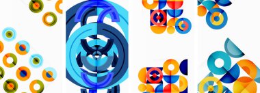 Duvar kâğıdı, kartvizit, kapak, poster, afiş, broşür, başlık, web sitesi için arka planda yuvarlak geometrik elemanlar ve daireler