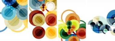 Geometrik soyut posterler dizisi. Duvar kağıdı, kartvizit, kapak, poster, afiş, broşür, başlık, web sitesi için soyut arkaplan