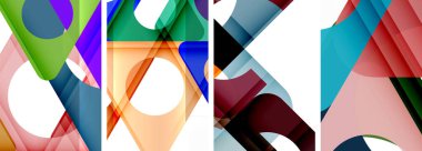 Soyut arkaplan seti, üçgenlerin dinamik etkileşimini gösteriyor. Modern tasarım ve geometrik cazibenin birleşimi