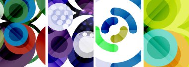 Geometrik soyut posterler dizisi. Duvar kağıdı, kartvizit, kapak, poster, afiş, broşür, başlık, web sitesi için soyut arkaplan