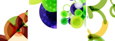 Geometrik soyut posterler dizisi. Duvar kağıdı, kartvizit, kapak, poster, afiş, broşür, başlık, web sitesi için soyut arkaplan