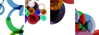 Geometrik soyut posterler dizisi. Duvar kağıdı, kartvizit, kapak, poster, afiş, broşür, başlık, web sitesi için soyut arkaplan