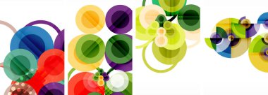 Geometrik soyut posterler dizisi. Duvar kağıdı, kartvizit, kapak, poster, afiş, broşür, başlık, web sitesi için soyut arkaplan