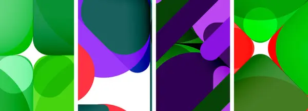 Barevné Geometrické Abstraktní Kompozice Pro Tapety Vizitky Obálky Plakáty Bannery — Stockový vektor