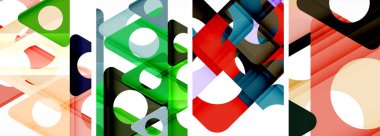 Çekici üçgenler içeren soyut arkaplan seti. Geometri ve stilin uyumlu karışımı, bu tasarımlar modern yetenekler getiriyor.