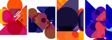 Duvar kağıdı, kartvizit, kapak, poster, afiş, broşür, başlık, web sitesi için geometrik ögeler