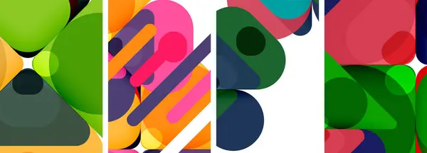 色彩艳丽的墙纸 小册子 网站的几何构图 — 图库矢量图片