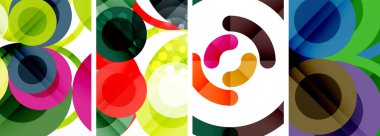 Geometrik soyut posterler dizisi. Duvar kağıdı, kartvizit, kapak, poster, afiş, broşür, başlık, web sitesi için soyut arkaplan