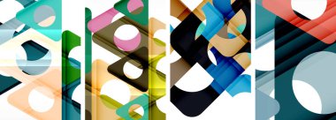 Çekici üçgenler içeren soyut arkaplan seti. Geometri ve stilin uyumlu karışımı, bu tasarımlar modern yetenekler getiriyor.