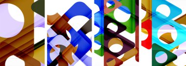 Soyut arkaplan seti, üçgenlerin dinamik etkileşimini gösteriyor. Modern tasarım ve geometrik cazibenin birleşimi