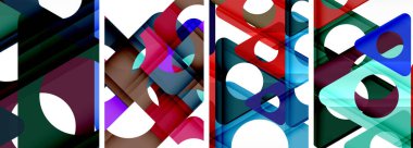 Soyut arkaplan seti, üçgenlerin dinamik etkileşimini gösteriyor. Modern tasarım ve geometrik cazibenin birleşimi