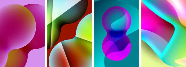 Formas Abstractas Líquidas Con Colores Degradados Fondos Abstractos Para Fondo — Vector de stock