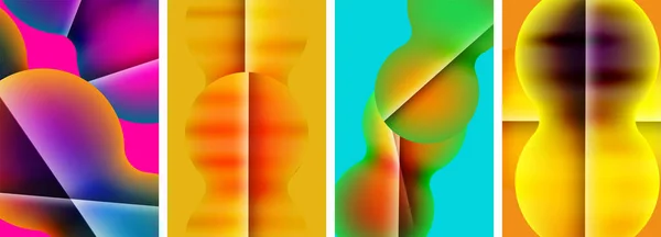 Formas Abstractas Líquidas Con Colores Degradados Fondos Abstractos Para Fondo — Vector de stock
