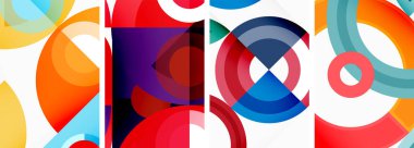 Çemberler ve halkalar geometrik arka planlar. Duvar kağıdı, kartvizit, kapak, poster, afiş, broşür, başlık, web sitesi posterleri