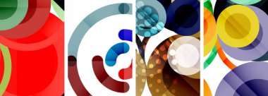 Geometrik soyut posterler dizisi. Duvar kağıdı, kartvizit, kapak, poster, afiş, broşür, başlık, web sitesi için soyut arkaplan