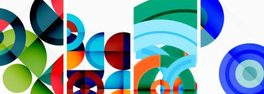 Duvar kâğıdı, kartvizit, kapak, poster, afiş, broşür, başlık, web sitesi için arka planda yuvarlak geometrik elemanlar ve daireler