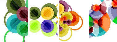 Geometrik soyut posterler dizisi. Duvar kağıdı, kartvizit, kapak, poster, afiş, broşür, başlık, web sitesi için soyut arkaplan