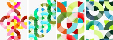 Yuvarlak çizgiler ve posterler. Duvar kağıdı, bayrak, arkaplan, kart, kitap illüstrasyonu için vektör illüstrasyonu, iniş sayfası