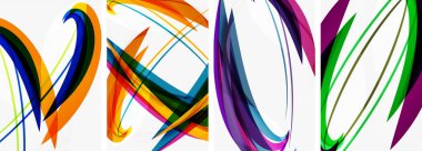 Duvar kağıdı, kartvizit, kapak, poster, afiş, broşür, başlık, web sitesi için soyut renkli dalga posterleri