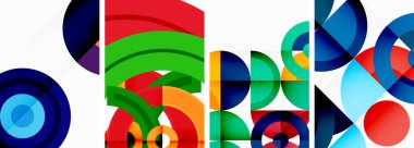 Duvar kâğıdı, kartvizit, kapak, poster, afiş, broşür, başlık, web sitesi için arka planda yuvarlak geometrik elemanlar ve daireler