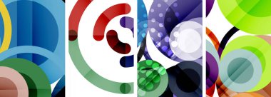 Geometrik soyut posterler dizisi. Duvar kağıdı, kartvizit, kapak, poster, afiş, broşür, başlık, web sitesi için soyut arkaplan