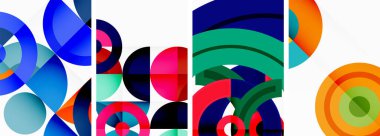 Çemberler ve halkalar geometrik arka planlar. Duvar kağıdı, kartvizit, kapak, poster, afiş, broşür, başlık, web sitesi posterleri