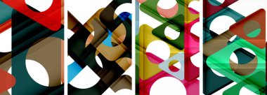 Soyut arkaplan seti, üçgenlerin dinamik etkileşimini gösteriyor. Modern tasarım ve geometrik cazibenin birleşimi