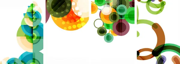 Очаровательные Геометрические Абстрактные Плакаты Завораживающий Набор Кругов Каждый Дизайн Гармоничное — стоковый вектор