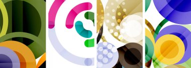 Geometrik soyut posterler dizisi. Duvar kağıdı, kartvizit, kapak, poster, afiş, broşür, başlık, web sitesi için soyut arkaplan