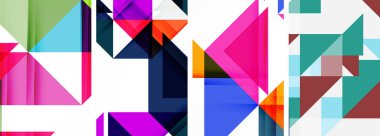 Üçgen poster geometrik arkaplan seti