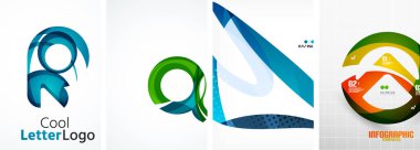 Soyut geometrik şekil posterleri. Duvar kağıdı, bayrak, arkaplan, kart, kitap illüstrasyonu için vektör illüstrasyonu, iniş sayfası