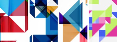 Üçgen poster geometrik arkaplan seti