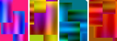 Metalik parlak kare konsept posterler. Duvar kağıdı, bayrak, arkaplan, kart, kitap illüstrasyonu için vektör illüstrasyonu, iniş sayfası