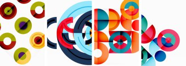 Çemberler ve halkalar geometrik arka planlar. Duvar kağıdı, kartvizit, kapak, poster, afiş, broşür, başlık, web sitesi posterleri