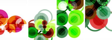 Soyut çember poster setiyle geometrik zarafet dünyası. Çemberler şekiller ve renkler senfonisiyle sarmalanır. Tasarımınız için çağdaş bir görsel ziyafet sunar.