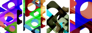 Çekici üçgenler içeren soyut arkaplan seti. Geometri ve stilin uyumlu karışımı, bu tasarımlar modern yetenekler getiriyor.