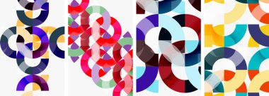 Çember çizgileri poster arkaplanı. Duvar kağıdı, bayrak, arkaplan, kart, kitap illüstrasyonu için vektör illüstrasyonu, iniş sayfası