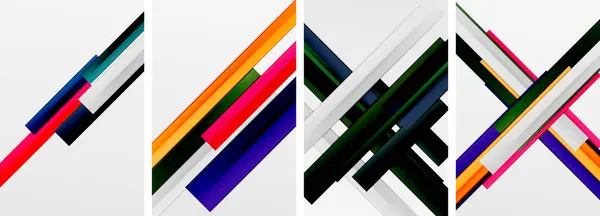 Minimalne Linie Paski Kolorów Plakat Abstrakcyjne Tła Ilustracja Wektorowa Tapety — Wektor stockowy