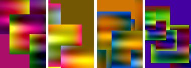 Metalik parlak kare konsept posterler. Duvar kağıdı, bayrak, arkaplan, kart, kitap illüstrasyonu için vektör illüstrasyonu, iniş sayfası