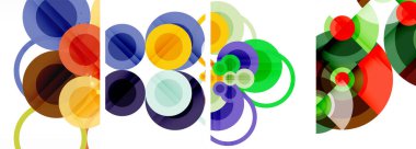 Geometrik soyut posterler dizisi. Duvar kağıdı, kartvizit, kapak, poster, afiş, broşür, başlık, web sitesi için soyut arkaplan