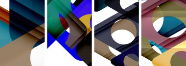 Çekici üçgenler içeren soyut arkaplan seti. Geometri ve stilin uyumlu karışımı, bu tasarımlar modern yetenekler getiriyor.