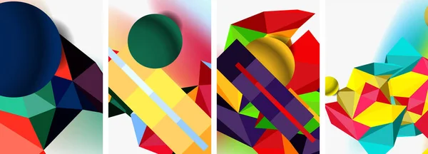 Сфера Низький Полі Трикутник Дизайн Векторні Ілюстрації Шпалер Банер Тло — стоковий вектор