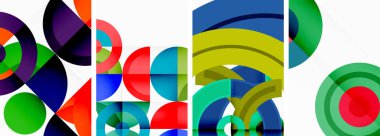 Çemberler ve halkalar geometrik arka planlar. Duvar kağıdı, kartvizit, kapak, poster, afiş, broşür, başlık, web sitesi posterleri