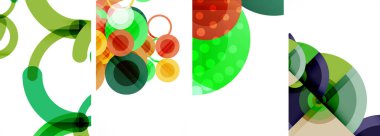 Geometrik soyut posterler dizisi. Duvar kağıdı, kartvizit, kapak, poster, afiş, broşür, başlık, web sitesi için soyut arkaplan